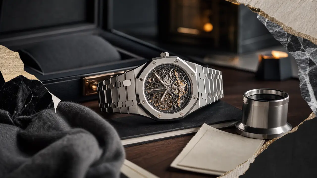 Audemars Piguet Royal Oak Skeleton double balancier, cadran céramique noire