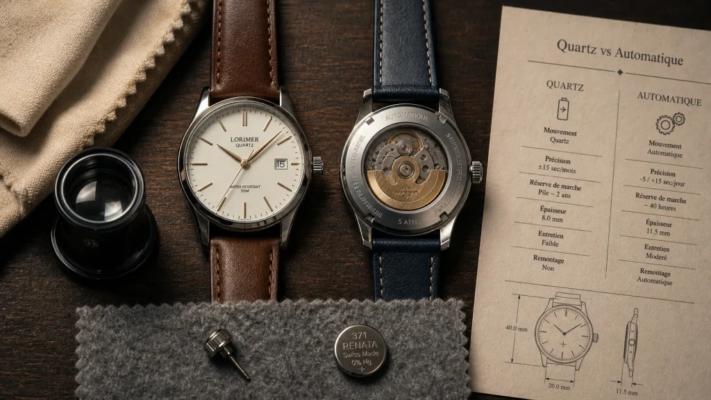 Montre automatique ou quartz, précision et plaisir mécanique côte à côte