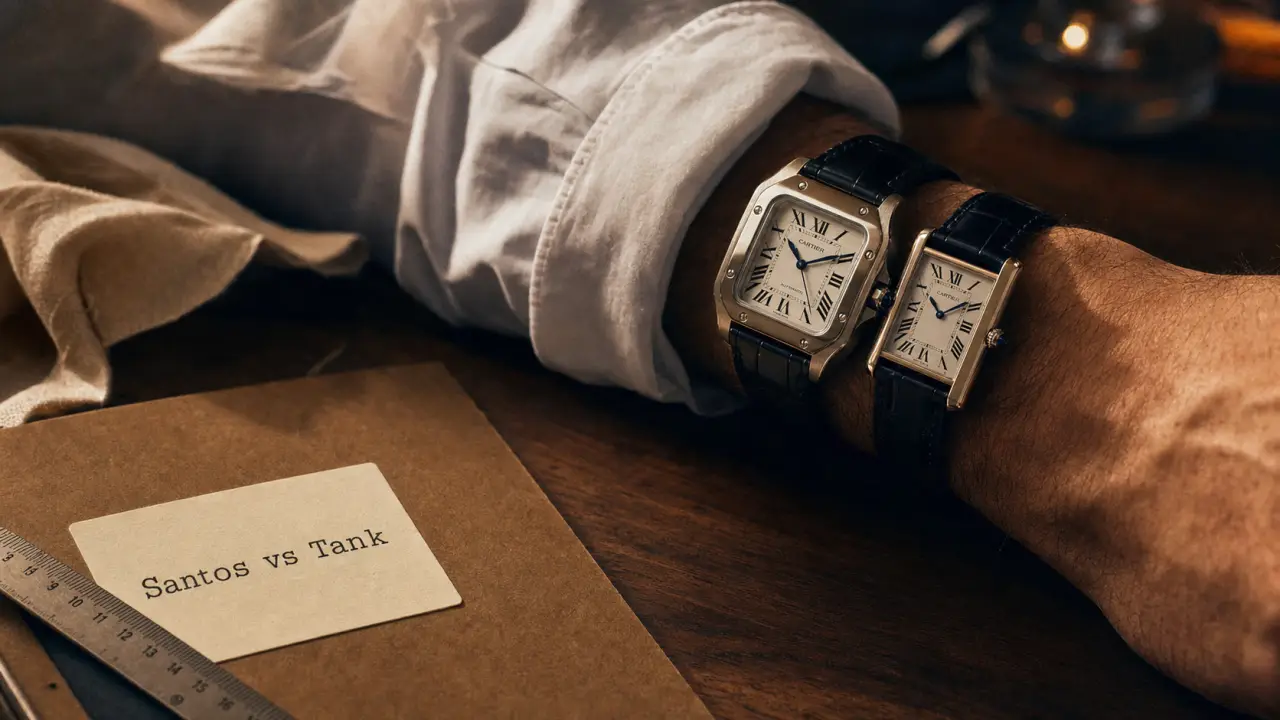 Montres Cartier homme Santos vs Tank