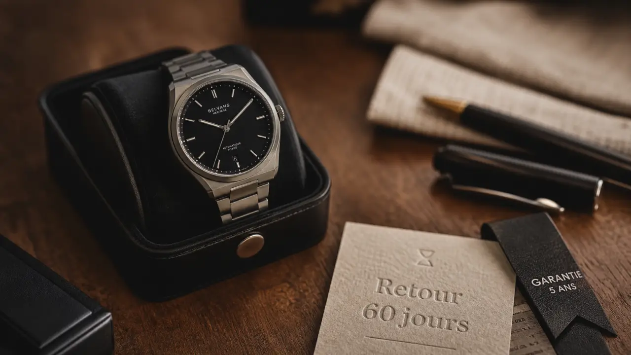 Montre Belvans Heritage 3 sur bureau à Besançon