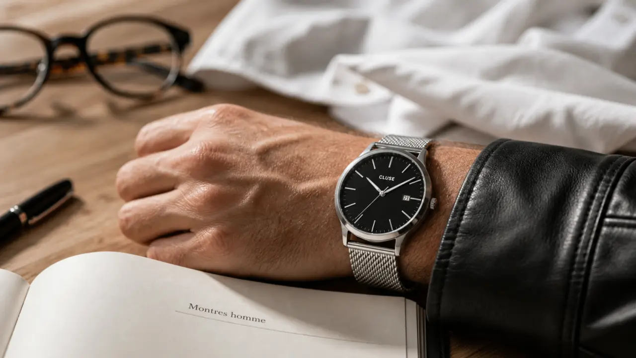 Montres Cluse homme : poignet acier, bracelet maille milanaise