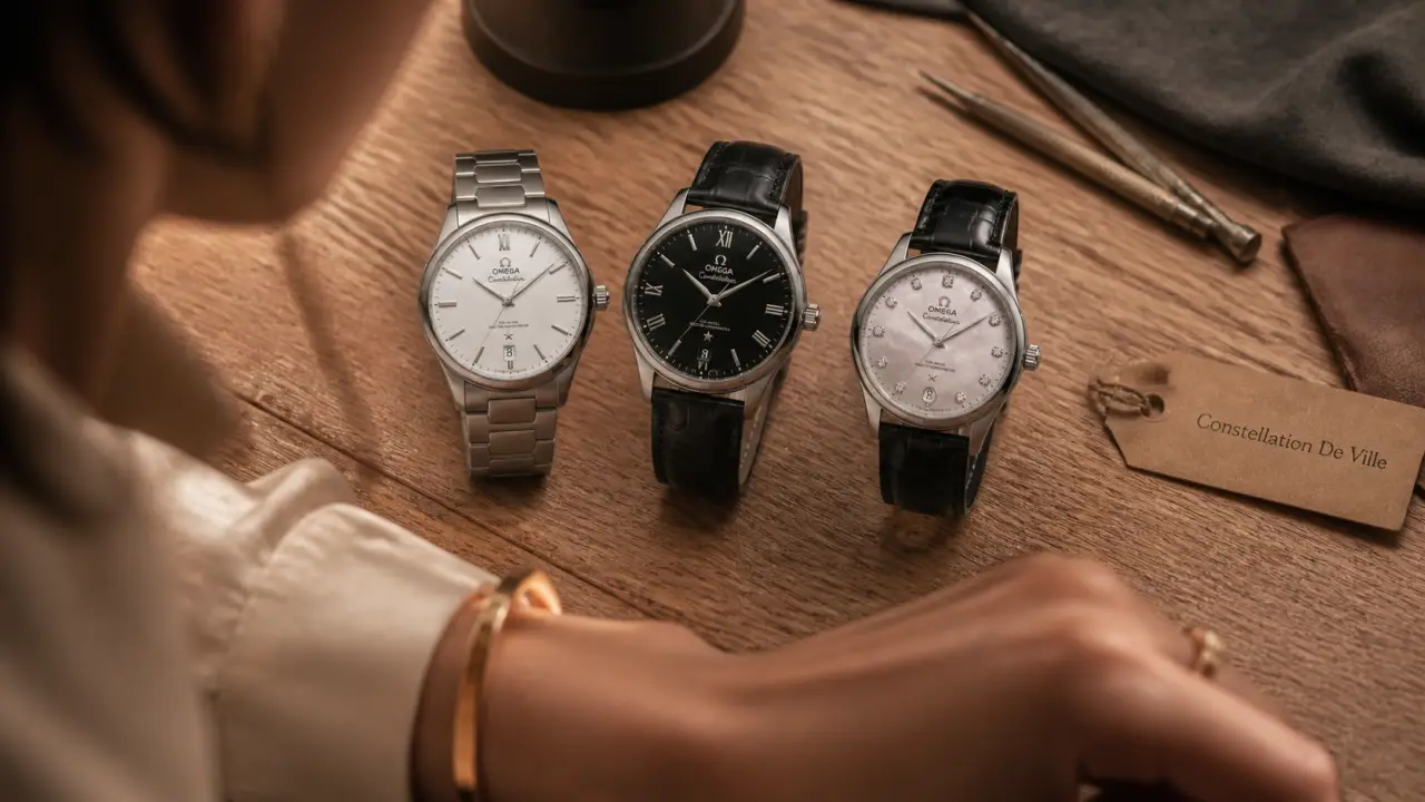 Montres femme OMEGA Constellation De Ville sur poignet féminin