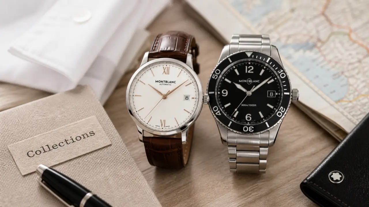 Montres Montblanc homme Star Legacy et Iced Sea côte à côte