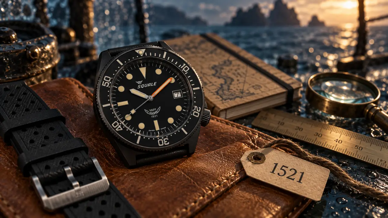 Squale montre vintage plongeuse sur table, 39–44 mm